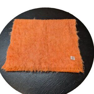 VTG Creagaran Scotland Mohair Stole Wrap, Peach Mohair Wool Scarf Hygge Cottage